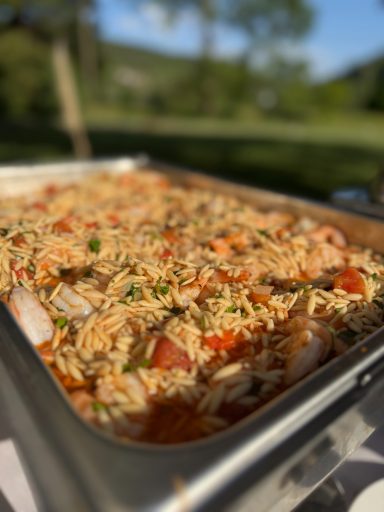 Risoni Nudeln mit fruchtigen Tomaten & Scampi